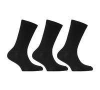 Universal Textiles Plain Cotton Rich School Socks (Pack Of 3) in Black | Size: 12-3.5 Universal Textiles Black 12-3.5