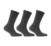 Universal Textiles Plain Cotton Rich School Socks (Pack Of 3) in Grey | Size: 9-12 Universal Textiles Grey 9-12