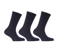 Universal Textiles Plain Cotton Rich School Socks (Pack Of 3) in Navy | Size: 12-3.5 Universal Textiles Navy 12-3.5