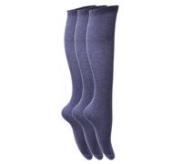 Universal Textiles Women's Plain Knee High School Socks (Pack Of 3) in Navy | Size: 9-12 Universal Textiles Navy 9-12