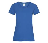Universal Textiles Women's Value Fitted Short Sleeve Casual T-Shirt in Cobalt | Size: 2XL Universal Textiles Cobalt 2XL