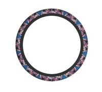 Universal The Giraffe in the Hat Print Car Steering Wheel Cover â€“ Breathable & Sweat-Absorbent for Sedans, SUVs, Trucks