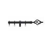 UNIVERSAL The Poles Company 19mm Metalic Curtain Pole included Classic Elegant Designed Cage Finial available in the Perfect Finishing Black Colour | 180 cm