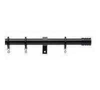 Universal The Poles Company Durable and Contemporary 19mm Curtain Pole Set With Beautiful Finish | Black| 240cm