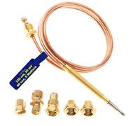 Universal Thermocouple for Gas Oven with 150 cm Length and Complete with 5 Nuts - Warranty 10 Years - MONTERAL