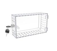 Universal Thermostat Lock Box with Key Large Clear Thermostat Guard For Wall Tamper Thermostats Thermostat Cover Fits Proof