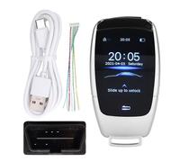 Universal TK900 Smart Key Remote Keyless Entry Start Stop Engine Button Aluminium Alloy ABS 2 Inch LCD Touch Screen 240x320 Resolution 750mAh Battery Silver