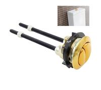 Universal Toilet Dual Flush Button, 38mm Dual Flush Toilet Cistern Push Button Replacement Dual Toilet Flush Button, Golden Toilet Buttons Dual Push Flushing Toilet Tank Buttons for Bathroom