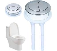 Universal Toilet Flush Button, Dual Flush Replacement Button with Cuttable Pusher, Round ABS Toilet Tank Push, Medium