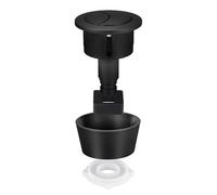 Universal Toilet Flush Button Kit, Dual Flush Toilet Cistern Flusher Parts Push Button, Toilets Push Buttons Flusher Replacement for 20mm 40mm Lid Hole (Black)