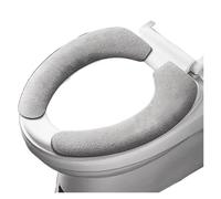 Universal Toilet Seat Cover Soft Closestool Paste Solid Color Toilet Sticky Seat Pad Washable Bathroom Warmer Seat Lid Cover Pad(J-BU)