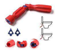 Universal Toilet Seat Spanner Plumbing Tool with 1 Replacement Head Durable Plastic Adjustable Hinge Spanner for Tightening Removing Installing and Repairing Universal Toilet Seat Fitting Tool