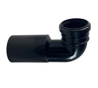 Universal Toilet Tank Connector, PVC D90 to 110 Drain Elbow Wall-Mounted WC Waste Pipe Connector for Bathroom Toilet (Black)