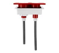 Universal Toilet Tank Flush Button Double Push Replacement Part Red | ABS Construction, Tool-free Fitting, Smooth Bright Finish, for Cistern Lid Openings, DIY Repairs and Maintenance