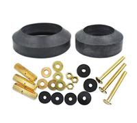 Universal Toilet Tank to Bowl Repair Kit Including 2 Sponge Gaskets and 3 Set Brass Hardware Kits Fits 2 Inches 3 Inches Flush Valve Opening