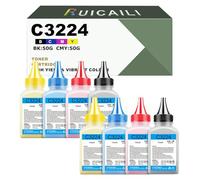 Universal Toner Powder Refill Black Cyan Magenta Yellow Compatible for Lexmark C3224 C3226 C3210K0 C3210C0 C3210M0 C3210Y0 Toner for C3224dw C3326dw C3426dw MC3224adwe,4 Pack