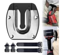 Universal Tool Holster for Tool Belt Accessories, Drill Holster for Tool Belt, All-Metal Clip-On Tool Belt Holder, Self-Locking Drill Holder for Drill, Driver, and Other Tool, Gift for Men/Dad/Husband