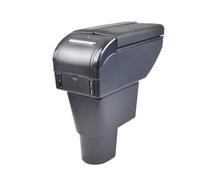 Universal Tourist Armrest For Suzuki Celerio 2018 Car Armrest ABS Arm Rest Leather Storage Box Center Console Interior Parts Decoration Accessories(D red thread3)