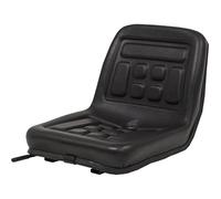 Universal Tractor Seat Black with Steel Frame, PVC Cover, 39 x 46 x 35 cm, 150 mm Adjustable, with Drainage Hole, for Garden Tractor, Lawn Tractor, Riding Mower, Accessories and Spare Parts