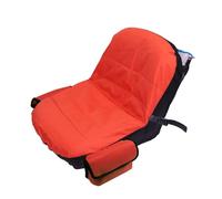 Universal Tractor Seat Cover with Non-Slip Buckle and Drink Pouch,600D Waterproof Lawn Mower Seat Cover Compatible with Husqvarna,Cub Cadet,Kubota,Craftsman,John Deere,Fits 12.5"-14" H,Orange Medium