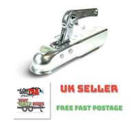 Universal Trailer Coupling Hitch 50mm Pressed Steel Fits Unbraked Trailers 750kg