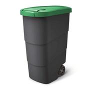 Universal Trash Bin 90L Wheeler Green Wheel Handle Lockable NBWB90-362C