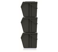 Universal Trash Can Kaden 3x25L Recyclable Front Lid Stackable ISWB25S3-S411