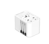 Universal Travel Adapter, 20W Plug Adapter with 1 USB-A and 2 USB-C Ports, All in One Travelfor Europe, UK, US, Australia etc