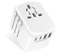 Universal Travel Adapter Worldwide Multi Plug - International Travel Charger with 2 USB C and 2 USB Ports, Travel Adaptor All In One UK to EU, USA, UK, Australia Multi Countries