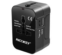Universal Travel Adapter Worldwide Plug Adaptor with USB-C, International Power Adapter with 2 USB Ports World Travel Adaptor Wall Charger for EU USA UK Australia Thailand (Type C/G/A/I)