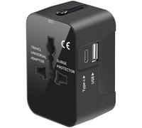 Universal Travel Adapter Worldwide, Travel Plug Adapter Worldwide Travel Charger USB C Travel Adaptor All In One Universal Power Adapter International Travel Adapter UK to Europe EU USA AUS Thailand