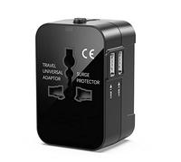 Universal Travel Adapter Worldwide with 2 USB A Ports & AC Socket, International Travel Plug Adapter Worldwide USB Travel Adaptor All in One Universal Charger Power Adapter for European EU US UK AUS