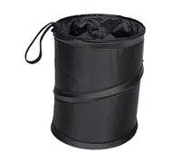 Universal Traveling Portable Car Bin Storage Water Resistant Collapsible Pop-up Leak Proof Foldable Vehicle Trash Can Litter Storage Collection (Black)