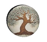 Universal Tree Print Tire Cover, Heavy Duty Oxford Fabric, Waterproof Wheel Protector for SUV Truck RV Camper Dust/Snow/Sun Protection, 34 Inch