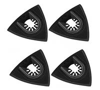 Universal Triangular Hook & Loop Oscillating Multitool Sanding Pads, Quick Release Wood Sanding Pads, 80mm/3.15 inch, Black, Pack of 4