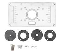 Universal Trimming Machine Flip Board, Woodworking Router Table Insert Plate, 8mm Thick Aluminum Alloy with Multiple Screw Holes, DIY Woodworking Accessories for Precise Drilling a