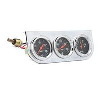 Universal Triple Gauge Set 3-In-1 Water Temperature Oil Pressure AMP Meter for Car Boat Truck 12V
