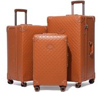 universal trotter 3 Piece Large Capacity Vintage Luggage Set With TSA Lock, Luxury Vintage Style Maletas De Viaje, for Men And Women Carry On Luggage Set, Brown, 20/24/28 Inch, Luggage Set