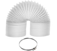 Universal Tumble Dryer Extra Long Vent Hose & Screw Clip Kit (6 Metre, 100mm Diameter)