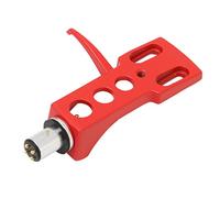 Universal Turntable Headshell,Phonograph Cartridge Holder, Stylus Holder Aluminium Alloy Record Phonograph Cartridge Holder with 4 Connection Wires for Record Player (Red)