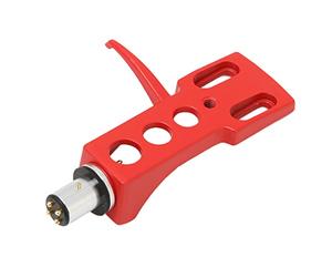 Universal Turntable Headshell,Phonograph Cartridge Holder, Stylus Holder Aluminium Alloy Record Phonograph Cartridge Holder with 4 Connection Wires for Record Player (Red)