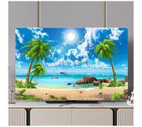 Universal TV Cover - Decorative Elastic Dust Protection for TV/Computer Screen, Soft Breathable Fabric, Fits Screens Up to 80 inches (188 x 110 cm)