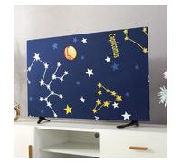 Universal TV Dust Cover for 43 50 55 65 Inch Screens, Hanging Design Protective Cover for LCD LED Flat Screen Television, Anti-Dust Scratch Proof Household Accessory(Constellation,65 inches)