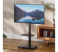 Universal TV Stand - Adjustable Portable TV Cart for 32-70 Inch Screens Mobile with Wheels Heavy Duty Floor Mount Supports Up to 88lbs/40kg Perfect for Home & Office