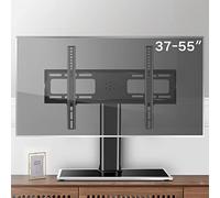 Universal TV Stand for 37 55 Inch TVs Height Adjustable Supports up to 88 lbs Sturdy Design for Flat Sns Modern Home Entertainment Solution.