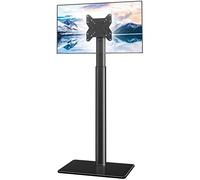 Universal TV Stand Monitor with Mount 100 Degree Swivel Height Adjustable and Tilt Function for 19 to 43 inch LCD, LED OLED TVs,Space Saving Standing Bedroom Living Room Corner,Black