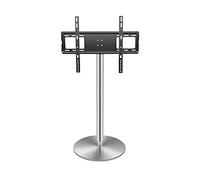 Universal TV Stand Mount with Adjustable Height and Swivel Base for 37 to 75 Inch TVs - Floor Rack with Round Stainless Steel Base