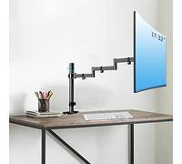 Universal TV Stand Single Monitor Desk Mount, Fully Adjustable Monitor Arm Stand with Clamp and Grommet Base, for 17-32 Inch LCD Screen