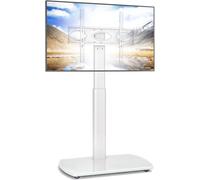 Universal TV Stand Slim Corner TV Floor Stand for 32-70 Inch TVs, Tall TV Stand with Tempered Glass Base Max VESA 400x400mm up to35kg, White