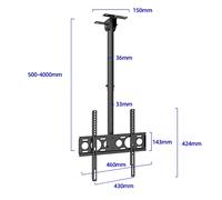 Universal Tv Stand Tv Ceiling Mount, Tv Bracket With Adjustable Height Telescoping Tilt And Swivel, Fits Most 26-60Inch Led Flat Panel Screen Display,3M